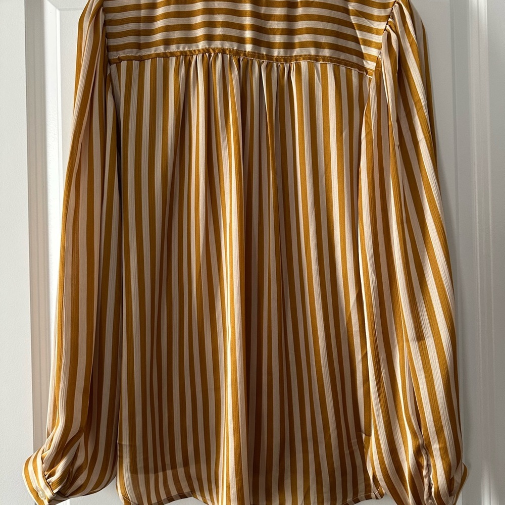 Striped Button-Up Blouse - Picture 3 of 4